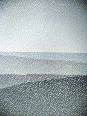 Jan Hendrix - Snow Curtain 9A - zeefdruk, ingelijst verkocht voor € 69!