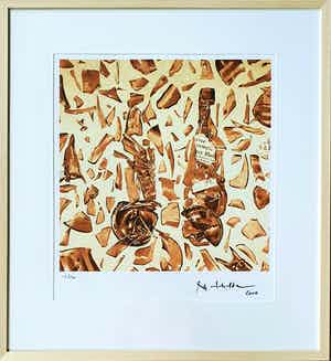 Rob Scholte - Gebroken flessen | Mis en bouteille dans Noscaves | Nieuw ingelijst verkocht voor € 95!