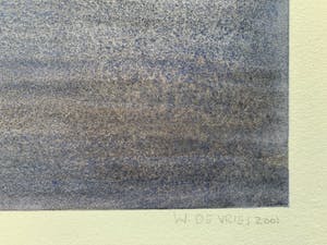 Willem de Vries - Aquarel - 'De ruïne' - 2001 (Uniek werk) kopen? Bied vanaf 95!