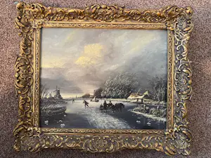 Niet of onleesbaar gesigneerd - schaatspret kopen? Bied vanaf 1!