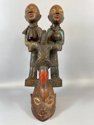 Yoruba - African Yoruba Gelede passport head mask - Nigeria kopen? Bied vanaf 45!