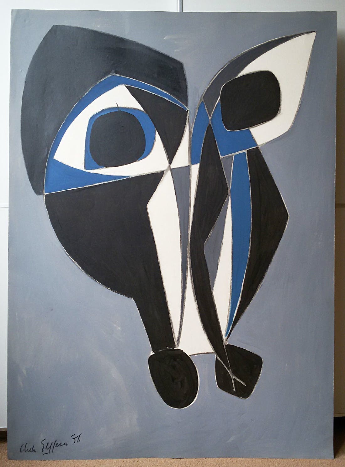 Dick Elffers - Hoofd, acrylverf op papier (groot) kopen? Bied vanaf 195!