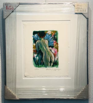 Annemarie de Groot - Naakt in de tuin III met lijst! kopen? Bied vanaf 65!