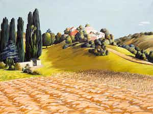 Erna van Mondfrans - Senesse de Senabugue, olieverf op doek (ingelijst) verkocht voor € 275!