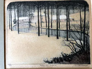 Henri Quittelier - Prachtige ets Moulin a Cau - LAATSTE KANS !!!!!!!!!!!!!!!!! kopen? Bied vanaf 15!