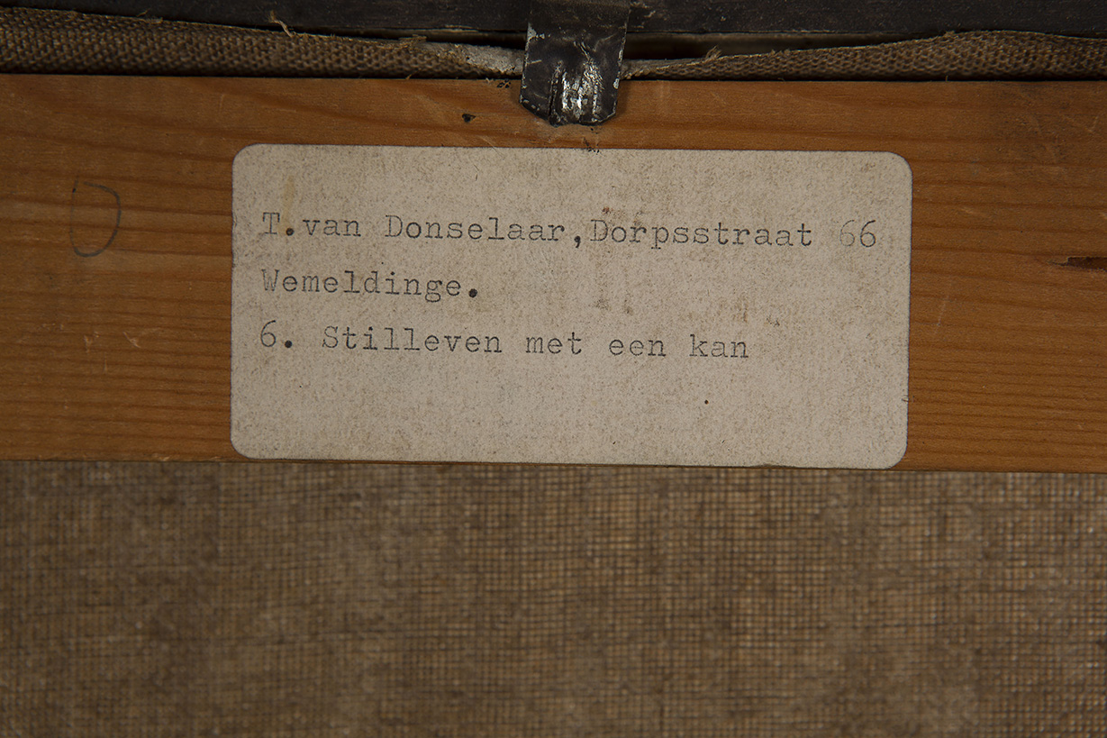 Teunis van Donselaar - Stilleven met een kan - Olieverf op doek - 1977 kopen? Bied vanaf 20!