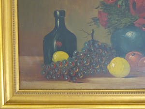 Niet of onleesbaar gesigneerd - Fruit met bloemen vaas kopen? Bied vanaf 1!
