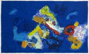 Henk van Vessem - Zeefdruk, Compositie XV - Ingelijst kopen? Bied vanaf 1!