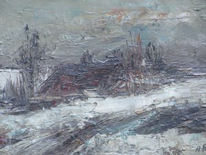 Harry Balm - Winterlandschap - Olieverf op doek kopen? Bied vanaf 1!