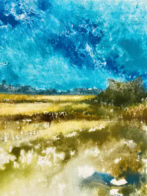 Eugène Eechaut - Wunderschönes abstraktes Aquarell von 1984 / Galerie Pfeiffer Brüssel kaufen? Bieten Sie von 50!