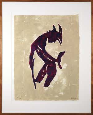 Alexander Vogels - Carborundum, Les gardiens du temple VII - Ingelijst (Groot) verkocht voor € 100!