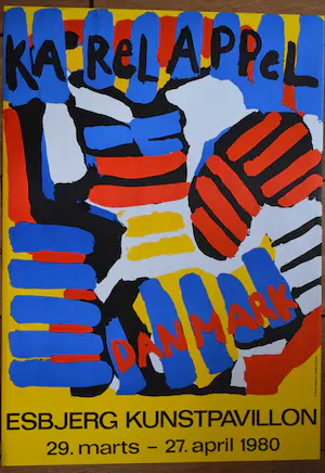 Karel Appel - Tentoonstellingsaffiche Esbjerg Kunstpavillon kopen? Bied vanaf 50!