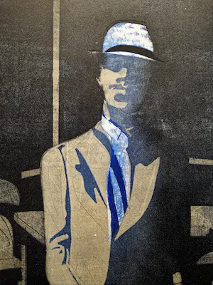 Peter Bes - Unieke - 1977 - artist proof Ets/aquatint "Blue man in a dark classroom" gesig. kopen? Bied vanaf 1!