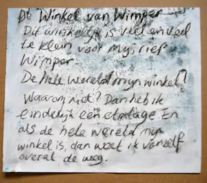 Kathalijne Hes - De winkel van Wimper -gemengde techniek 1996- kopen? Bied vanaf 35!