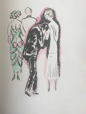Kees van Dongen - Pochoir - Gekleurde editie - De handkus - 1925 kopen? Bied vanaf 155!