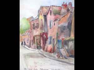 Han Krug - Rue des Juifs Chartres - Aquarel verkocht voor € 40!