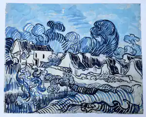 Vincent van Gogh - Lithografische poster - ‘Landschap met huizen’- Nieuwstaat vendu pour 50€ !