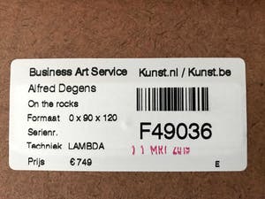 Alfred Degens - 'On The Rocks' - GROOT! - Lambdaprint - Handgesigneerd kopen? Bied vanaf 30!