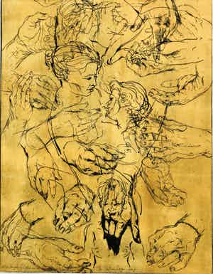 Paul van Dongen - Michelangelo ( Agnes en de handen van Wim en Carin) verkocht voor € 95!