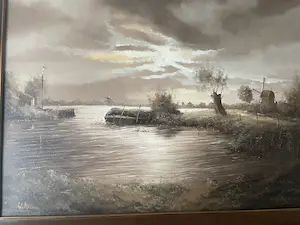 Willem Kroon - Hollands landschap kopen? Bied vanaf 80!