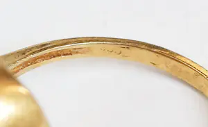 Antieke Egyptian Revival ring Farao Art Deco goud op zilver mt 19,3 kopen? Bied vanaf 75!