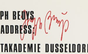 Joseph Beuys - Gesigneerde postkaart, Joseph Beuys New Address: (...) kopen? Bied vanaf 1!