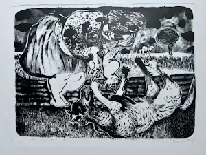 Henri de Haas - Vrouw met hond III kopen? Bied vanaf 25!