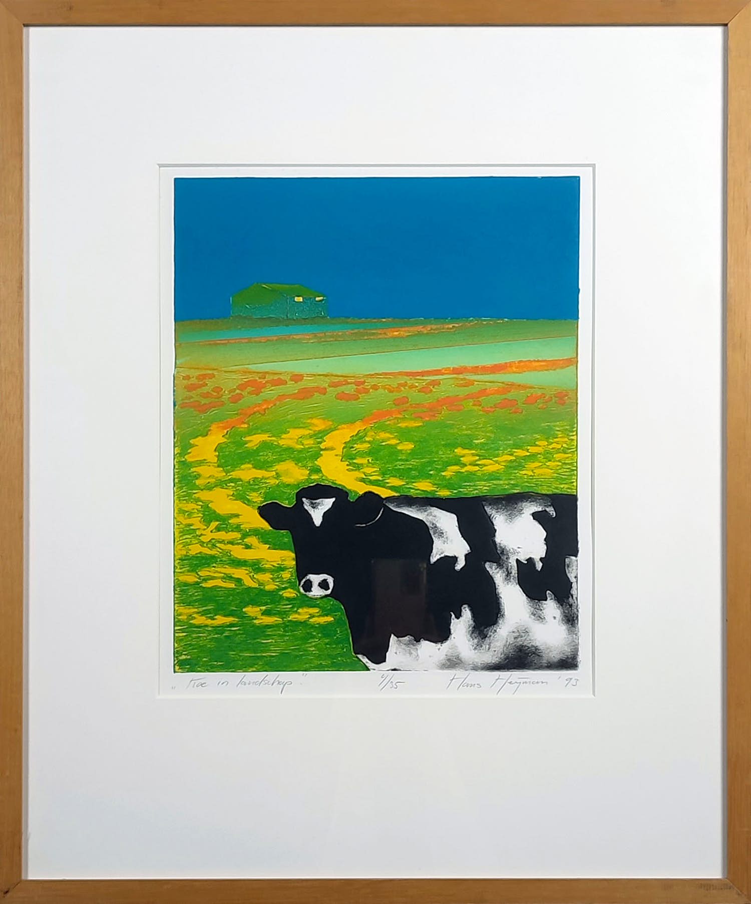 Hans Heijman - Koe in landschap verkocht voor € 50!