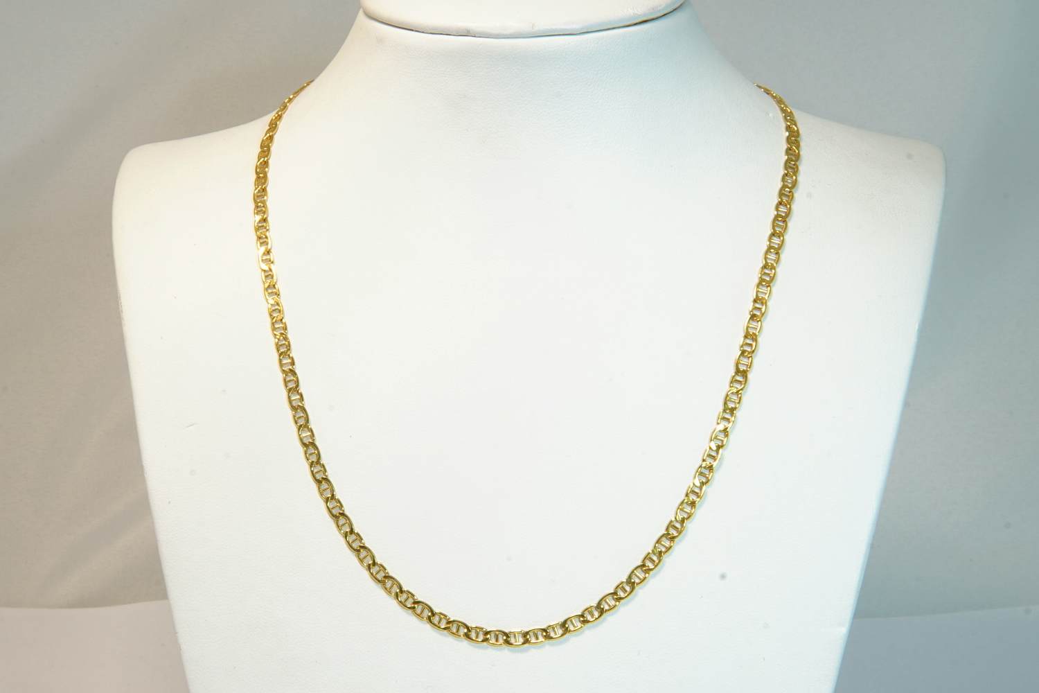 25 - elegant 18 krt geel-gouden collier - gourmette schakel -zo goed als nieuw. verkocht voor € 370!