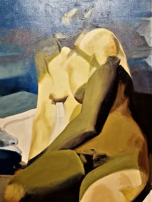 Calin Beloescu - Roemeens magisch Realist - GROOT olieverf "Mediterana" - gesigneerd kopen? Bied vanaf 1!