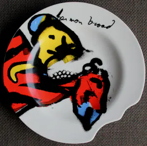 Herman Brood - Keramieken bord: man op paard kopen? Bied vanaf 79!