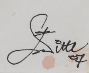 Franscz Witte - Acryl op papier, Schets uit de serie pracht en praal - Ingelijst kopen? Bied vanaf 20!