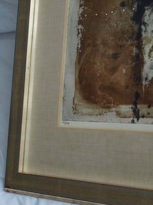 Niet of onleesbaar gesigneerd - Ingelijste litho , Abstract - gesigneerd - 83 x 63 cm kopen? Bied vanaf 10!