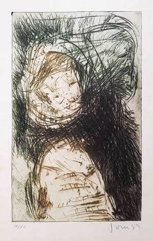 Asger Jorn - Compositie, 1959, ets (ingelijst) kopen? Bied vanaf 595!