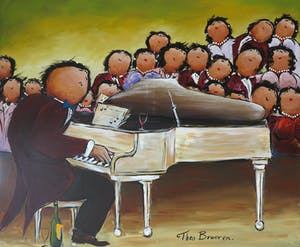 Theo Broeren - Acryl op doek, Examen (Zeer Groot) kopen? Bied vanaf 150!