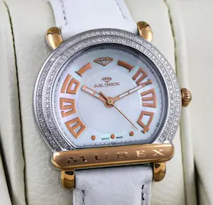 Exclusief Zwitsers Murex Quartz horloge met 122 diamanten 0,69 karaat kopen? Bied vanaf 1!