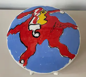 Peter Diem - Keramisch object afbeelding koe - Schoonhoven keramiek kopen? Bied vanaf 65!