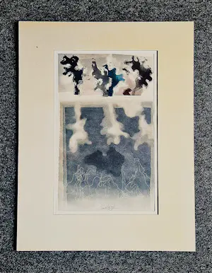 Poen de Wijs - Bijzondere (want abstract) Aquarel -1976- "on-volledig droombeeld"potloodgesign. kaufen? Bieten Sie von 36!