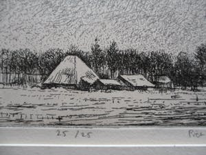 Piet Hein Zijl - Droge naald. Titel, Landschap Wijdewormer. kopen? Bied vanaf 20!