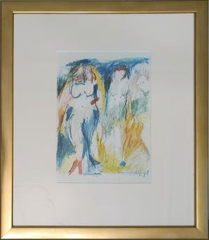 Helen Nieuwendijk - Pastel: 'Drie vrouwen' (Nieuwe lijst) kopen? Bied vanaf 95!