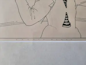 Herman Damen - Tekening, zonder titel, mooi ingelijst. kopen? Bied vanaf 40!