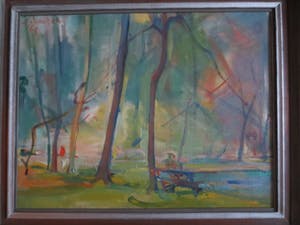 Arie Schouten - Zomerochtend in t Park Velsen 1969/ kopen? Bied vanaf 170!