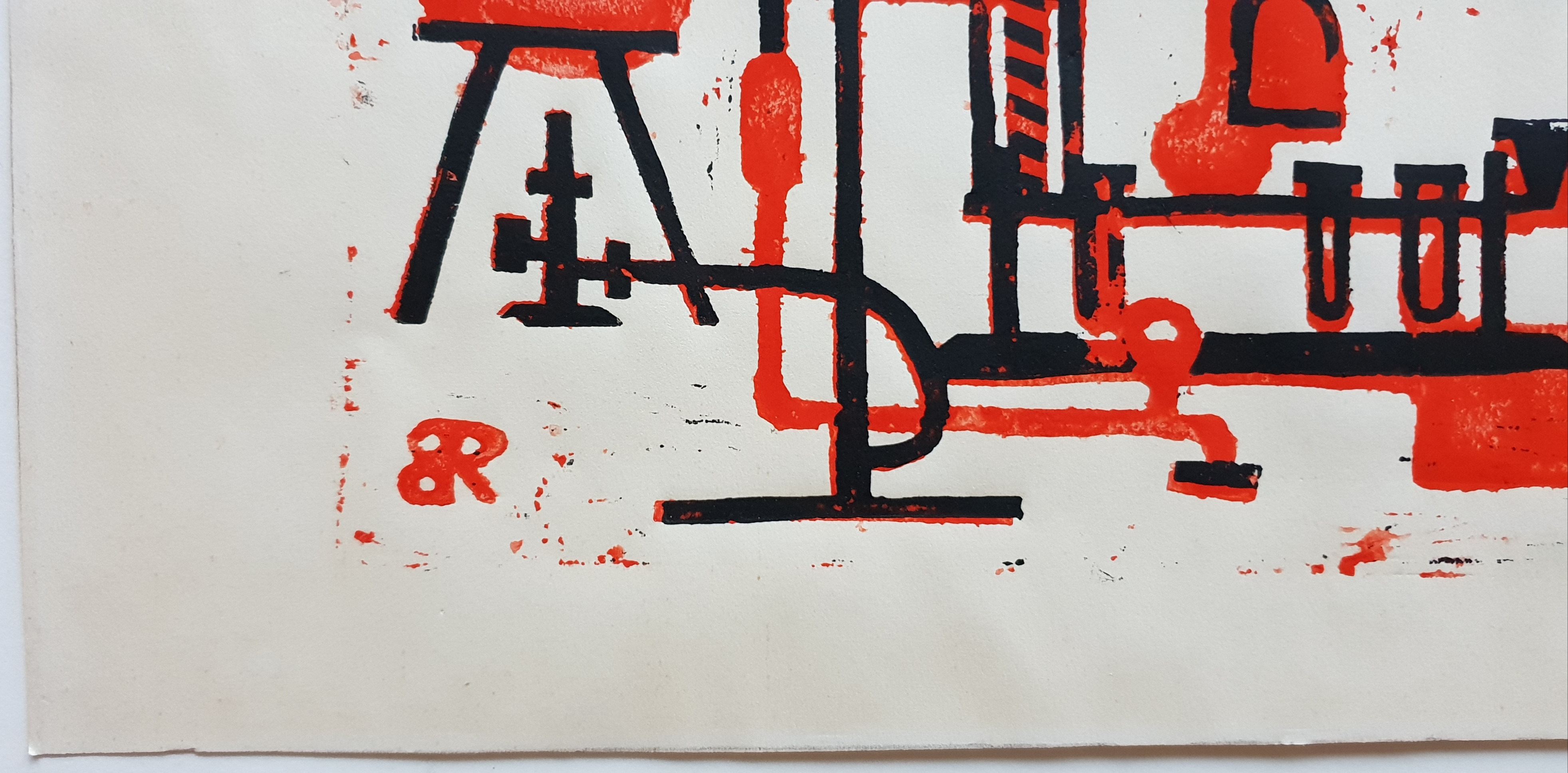 Niet of onleesbaar gesigneerd - Houtsnede, monogram onbekend kopen? Bied vanaf 1!