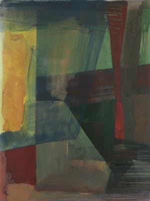 Willem Sanders - Gouache/enamel op papier, Viewer’s residence - Ingelijst (Zeer groot) kopen? Bied vanaf 1!