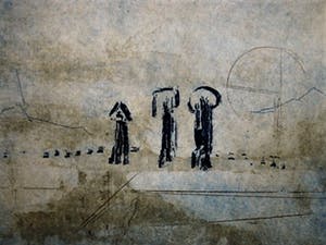 Jan Montyn - Bijzondere Beperkte Oplage 1986 Kleur Ets "Trois Segnes" VANAF 1€!! kopen? Bied vanaf 1!