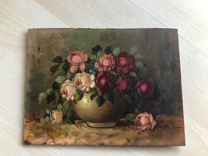 Niet of onleesbaar gesigneerd - rozen in aardewerk potje kopen? Bied vanaf 1!