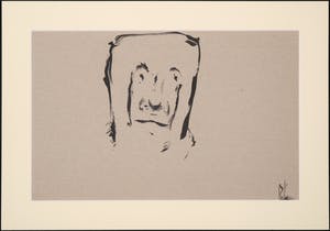 Melle Oldeboerrigter - Inkttekening op geschept papier, Portret kopen? Bied vanaf 1!