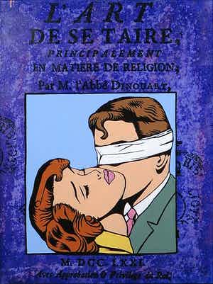 Jan Bollaert - Gemengde techniek op board, Blind faith verkocht voor € 50!