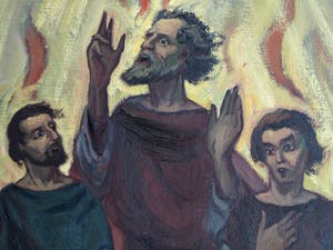 Klaas Pijlman - Olieverf op doek , “Jezus met 2 Apostelen” – groot - ca. 1975 kopen? Bied vanaf 1!