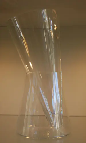 Willem Noyons - Helder glazen dubbelvaas -Goods kopen? Bied vanaf 65!